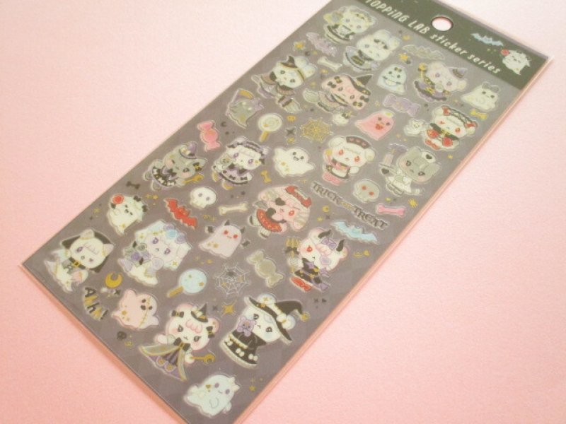 Photo1: Kawaii Cute Topping Lab Stickers Sheet Gaia *Cute Halloween (466890-1) (1)