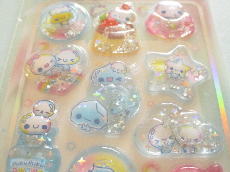 Photo1: Kawaii Cute ぷくぷくシャボン Stickers Sheet KAMIO JAPAN *あわわちゃん (233158)
