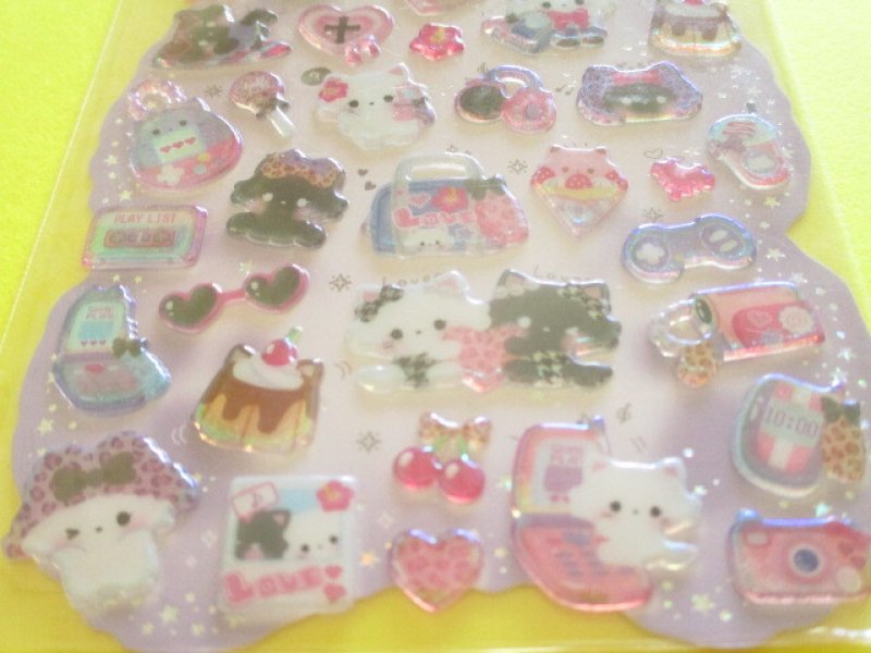 Photo2: Kawaii Cute Hapipi Choa Choa Pop Stickers Sheet Q-LiA *ねこねこ (11058）