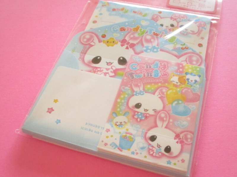 Photo1: Kawaii Cute Mini Letter Set Q-LiA *Candy Twins (10046)  (1)