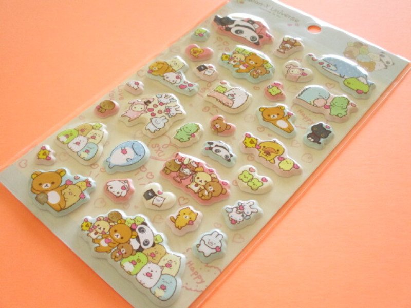 Photo1: Kawaii Cute Funi Funi Stickers Sheet San-x *San-x Universe Heart (SE75802) (1)