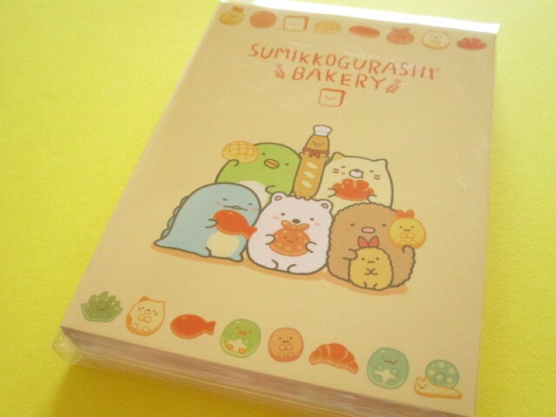 Photo1: Kawaii Cute Patapata Medium Memo Pad Set Sumikkogurashi San-x *Bakery (MH34402) (1)
