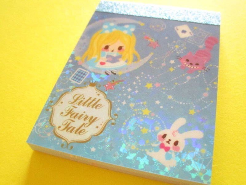 Photo1: Kawaii Cute Kirakira Glitter Mini Memo Pad Q-LiA *Little Fairy Tale /Alice (10071) (1)