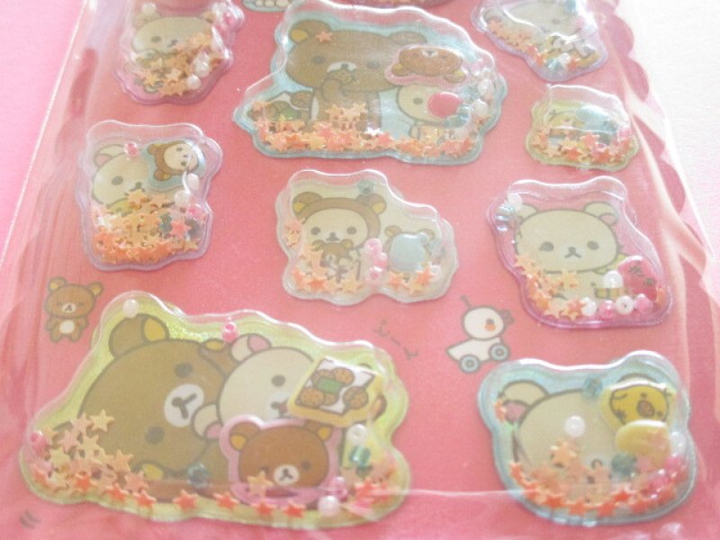 Photo2: Kawaii Cute Air-in Mascot Stickers Sheet Rilakkuma San-x *I Love Rilakkuma (SE76107)
