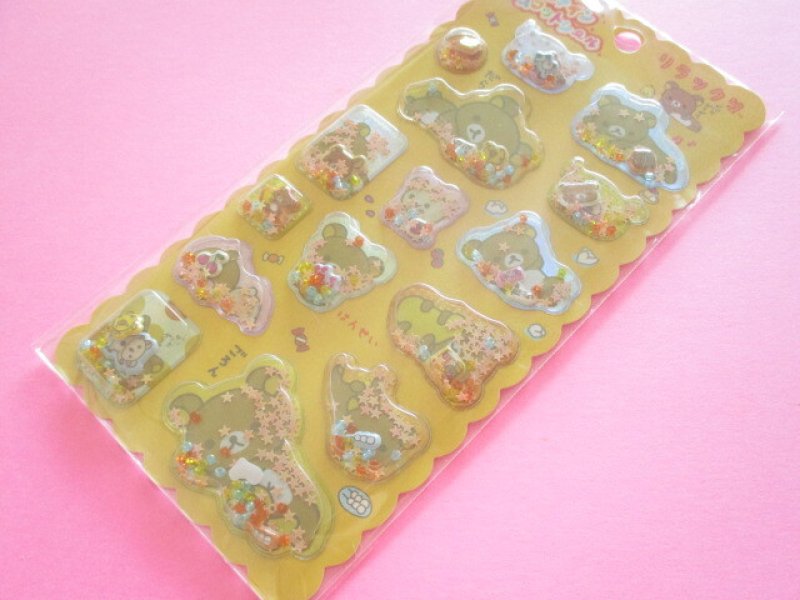 Photo1: Kawaii Cute Air-in Mascot Stickers Sheet Rilakkuma San-x *Rilakkuma Appear (SE76101) (1)