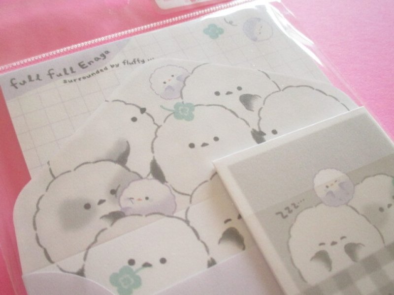 Photo1: Kawaii Cute Mini Letter Set Q-LiA *フルフルエナガ (10048)