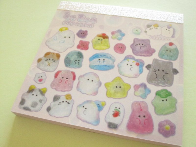 Photo1: Kawaii Cute うるちゅる Pop Square Memo Pad Crux *Obakenu (139077) (1)
