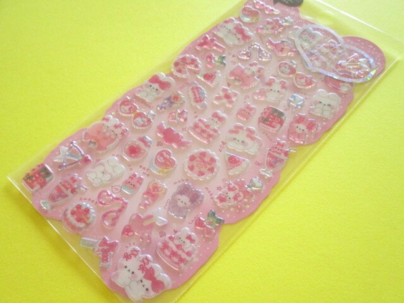 Photo1: Kawaii Cute Hapipi Choa Choa Pop Stickers Sheet Q-LiA *うさうさ (11057） (1)