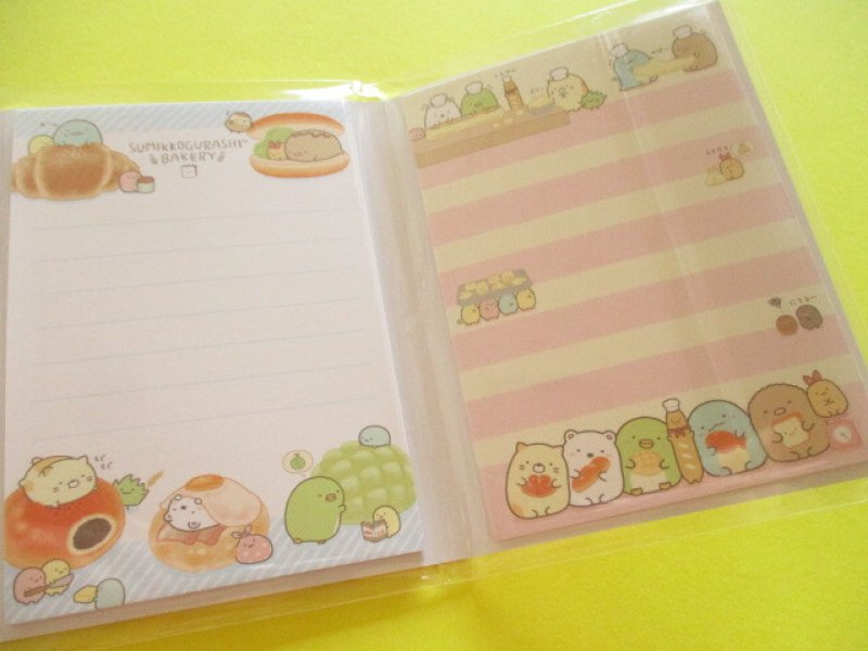 Photo2: Kawaii Cute Patapata Medium Memo Pad Set Sumikkogurashi San-x *Bakery (MH34402)
