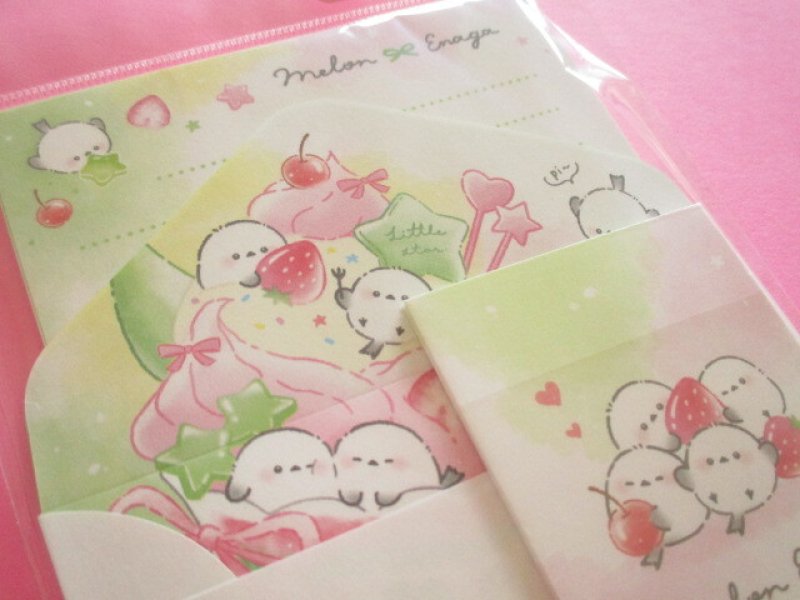 Photo1: Kawaii Cute Mini Letter Set Q-LiA *メロンエナガ (10050)