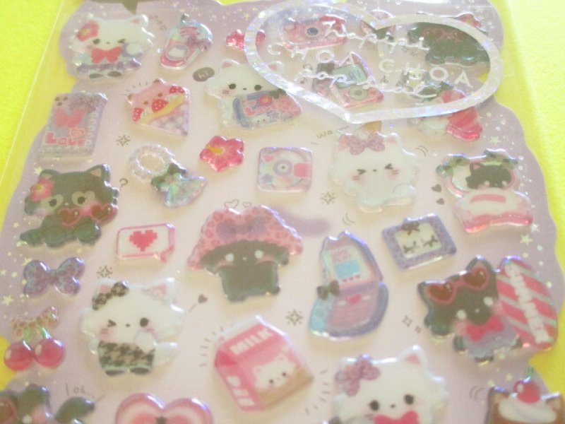 Photo1: Kawaii Cute Hapipi Choa Choa Pop Stickers Sheet Q-LiA *ねこねこ (11058）