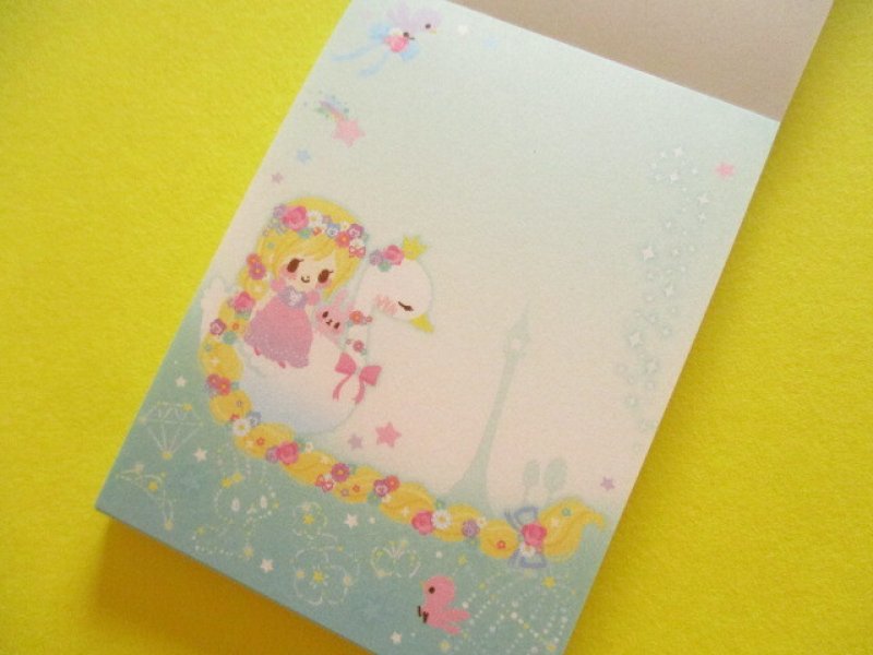Photo1: Kawaii Cute Kirakira Glitter Mini Memo Pad Q-LiA *Little Fairy Tale /Rapunzel (10072)