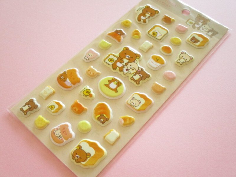 Photo1: Kawaii Cute やきたて Funi Funi Stickers Sheet San-x *Rilakkuma (SE76201) (1)