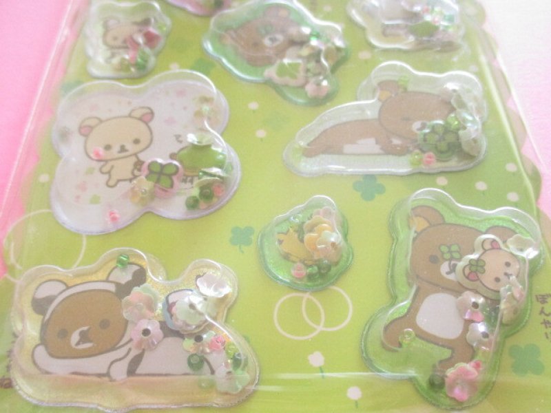 Photo2: Kawaii Cute Air-in Mascot Stickers Sheet Rilakkuma San-x *お外でごろん (SE76103)