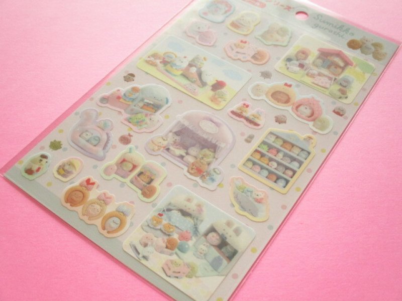 Photo1: Kawaii Cute Stickers Sheet Soft toys - photos San-x *Sumikkogurashi (SE76702) (1)