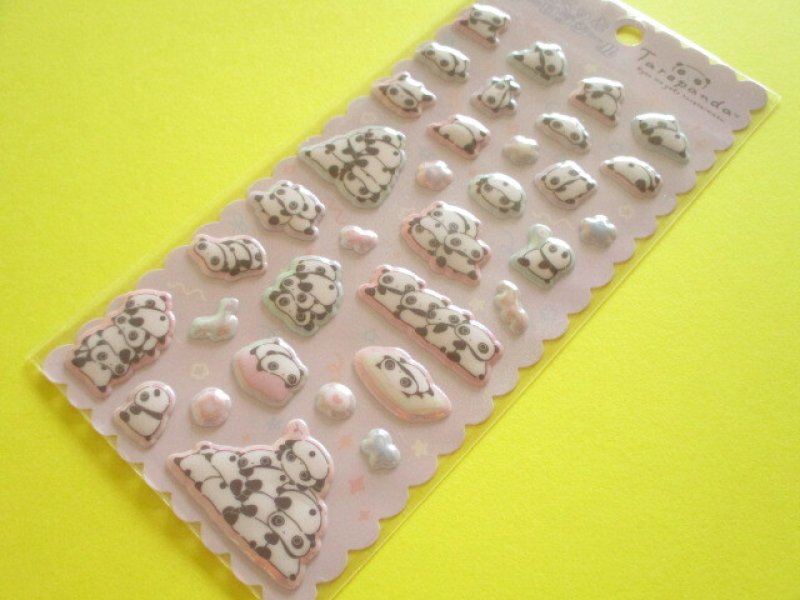 Photo1: Kawaii Cute ぷくっとオーロラ Puffy Stickers Sheet San-x *Tarepanda (SE76809) (1)