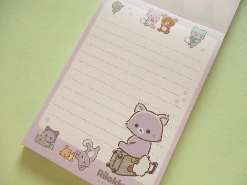Photo1: Kawaii Cute Large Memo Pad Rilakkuma San-x *リラックマとアワワネコ (MH32902)