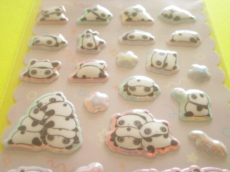 Photo1: Kawaii Cute ぷくっとオーロラ Puffy Stickers Sheet San-x *Tarepanda (SE76809)
