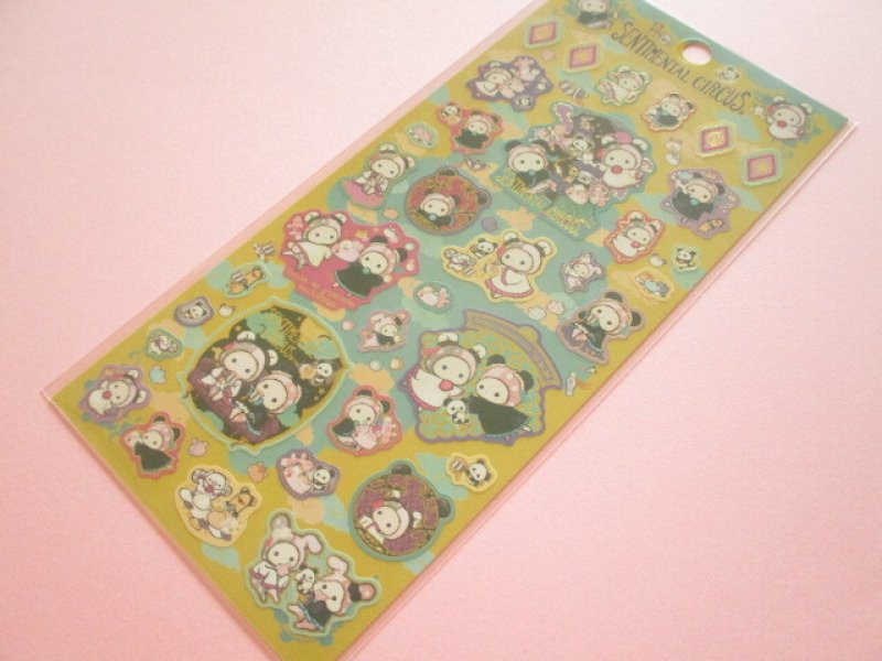 Photo1: Kawaii Cute Stickers Sheet Sentimental Circus San-x *今夜、白黒子熊座ティ―サロンで (SE75902) (1)