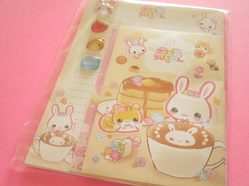 Photo1: Kawaii Cute Letter Set with うるちゅる Pop Stickers Crux *フワフワらびちゃん (142492) (1)