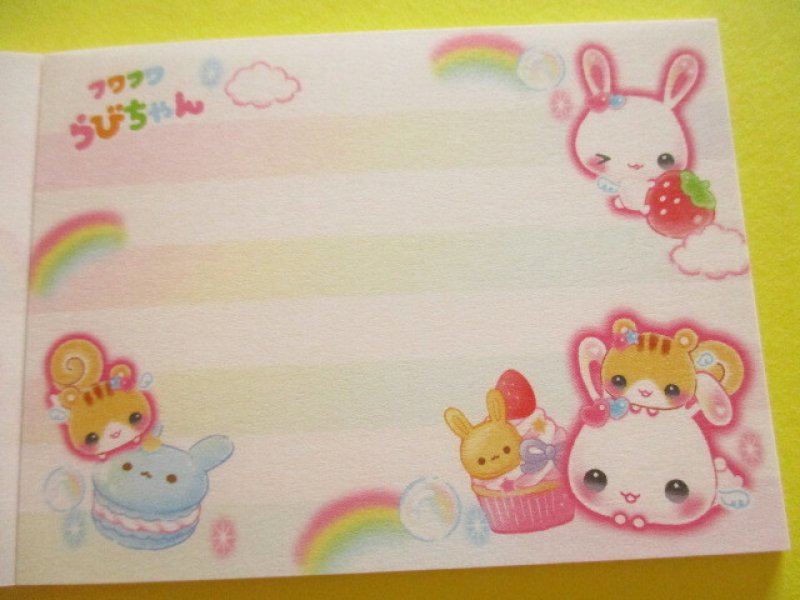 Photo2: Kawaii Cute Mini Memo Pad フワフワらびちゃん Crux *らびちゃんソーダ (142487)