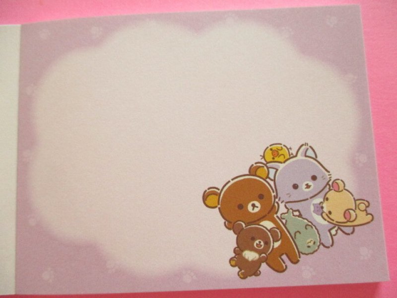 Photo1: Kawaii Cute Mini Memo Pad Rilakkuma San-x *リラックマとアワワネコ (MH33001-2)