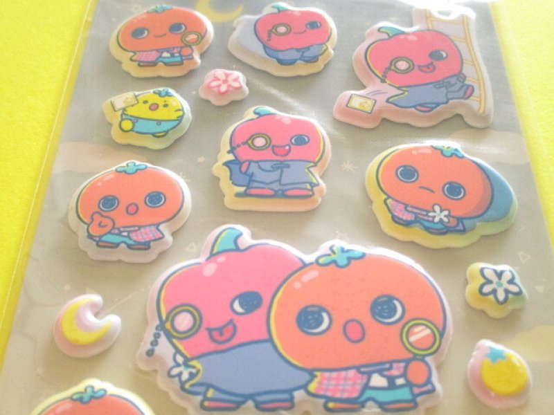 Photo1: Kawaii Cute ふにふに Puffy Stickers Sheet うそ探偵 Tomanto San-x *トマントvs怪盗パプリカ (SE76501)