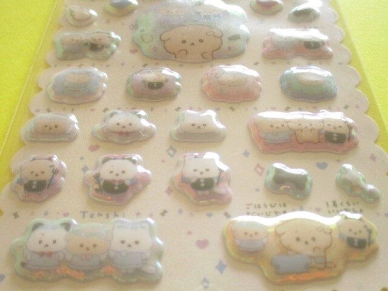 Photo2: Kawaii Cute ぷくっとオーロラ Puffy Stickers Sheet San-x *Ishiyowachan (SE76807)