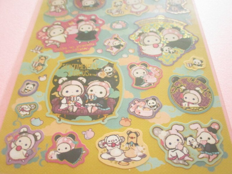 Photo2: Kawaii Cute Stickers Sheet Sentimental Circus San-x *今夜、白黒子熊座ティ―サロンで (SE75902)