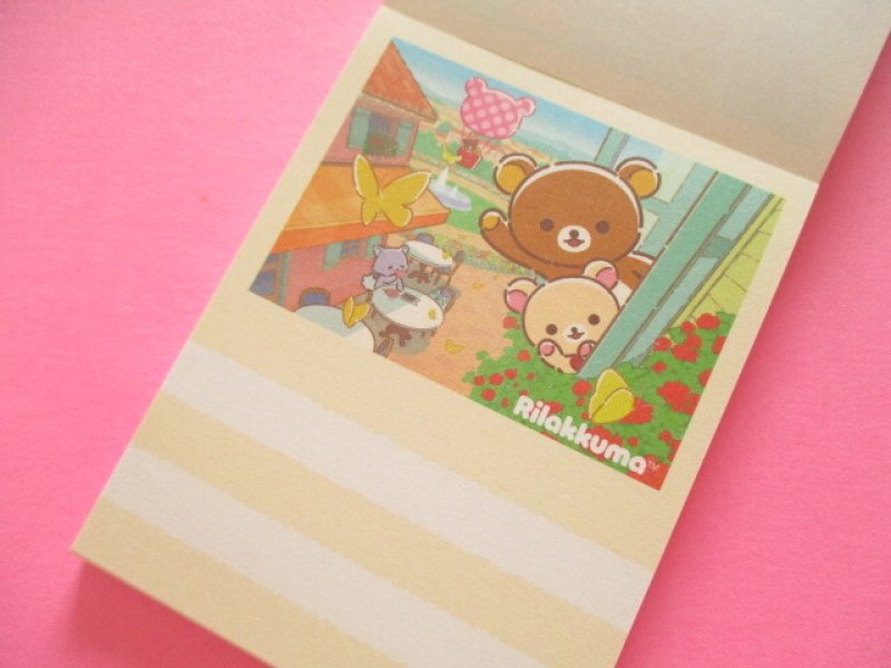 Photo2: Kawaii Cute Mini Memo Pad Rilakkuma San-x *リラックマとアワワネコ (MH33001-2)