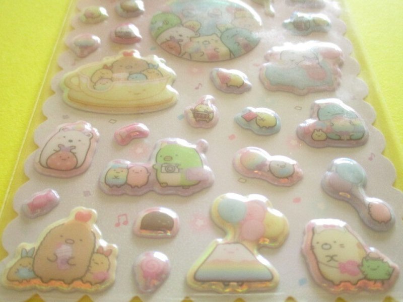 Photo2: Kawaii Cute ぷくっとオーロラ Puffy Stickers Sheet San-x *Sumikkogurashi (SE76804)
