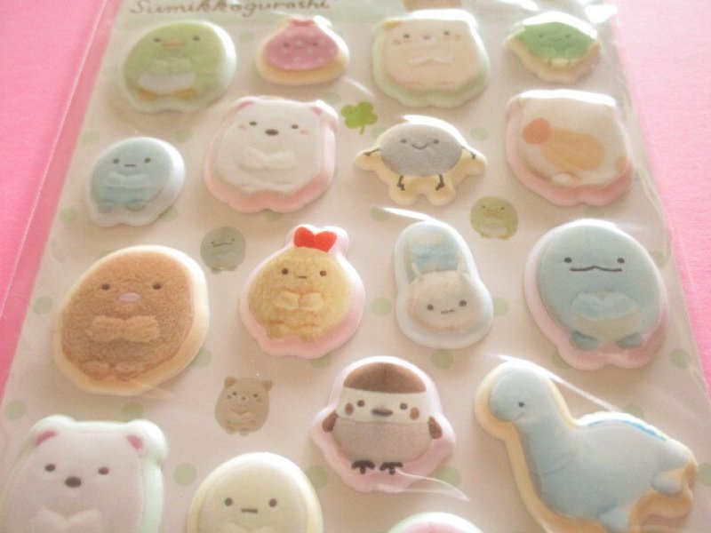Photo1: Kawaii Cute  Funi Funi Puffy Stickers Sheet Soft toys-photos San-x *Sumikkogurashi (SE76603)