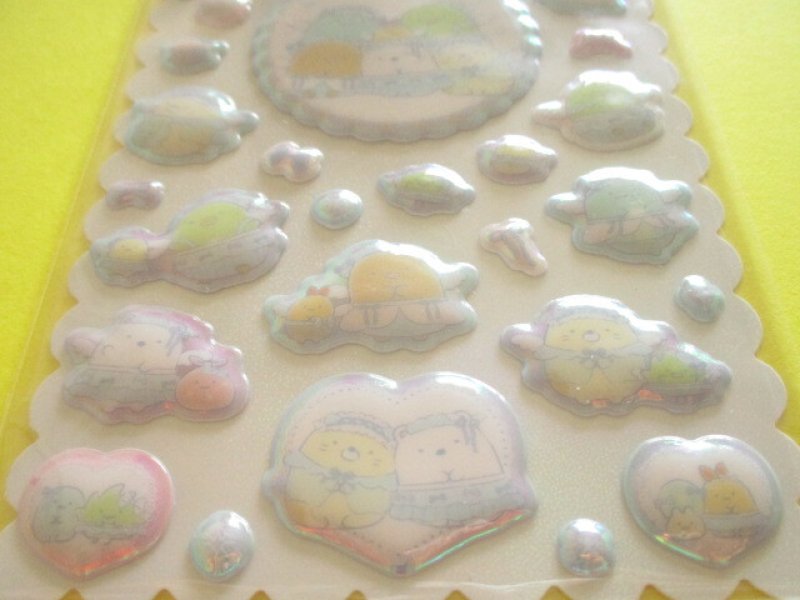 Photo2: Kawaii Cute ぷくっとオーロラ Puffy Stickers Sheet San-x *Sumikkogurashi (SE76805)