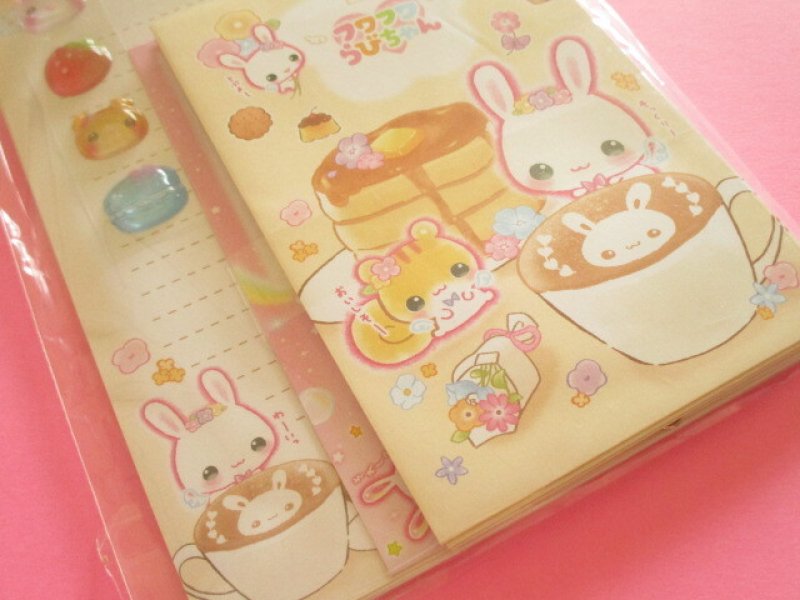 Photo2: Kawaii Cute Letter Set with うるちゅる Pop Stickers Crux *フワフワらびちゃん (142492)