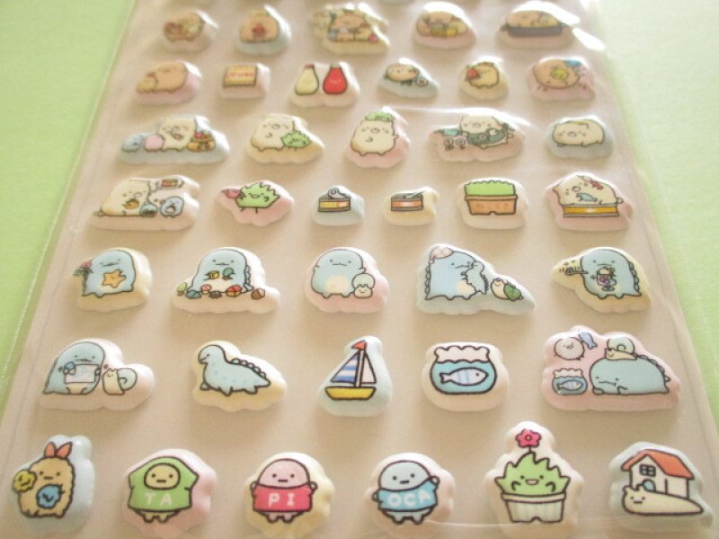 Photo2: Kawaii Cute ぷちりんこ Puffy Stickers Sheet San-x *Sumikkogurashi (SE76402)