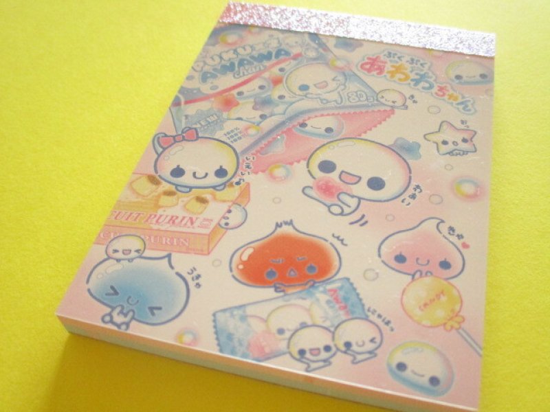 Photo1: Kawaii Cute Mini Memo Pad Kamio Japan *ぷくぷくあわわちゃん (234207) (1)