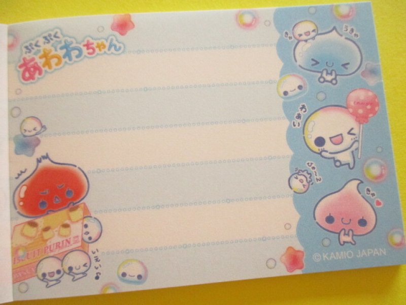 Photo2: Kawaii Cute Mini Memo Pad Kamio Japan *ぷくぷくあわわちゃん (234207)