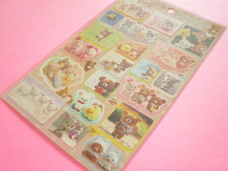 Photo1: Kawaii Cute Stickers Sheet Soft toys - photos San-x *Rilakkuma (SE76701) (1)