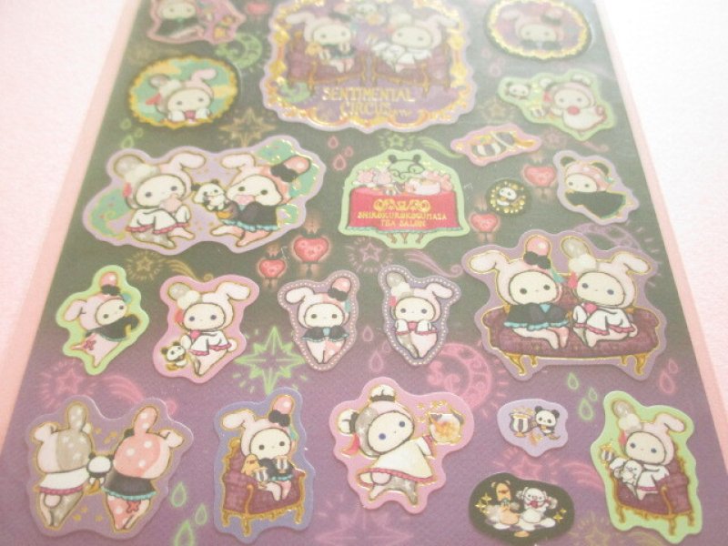 Photo2: Kawaii Cute Stickers Sheet Sentimental Circus San-x *今夜、白黒子熊座ティ―サロンで (SE75901)