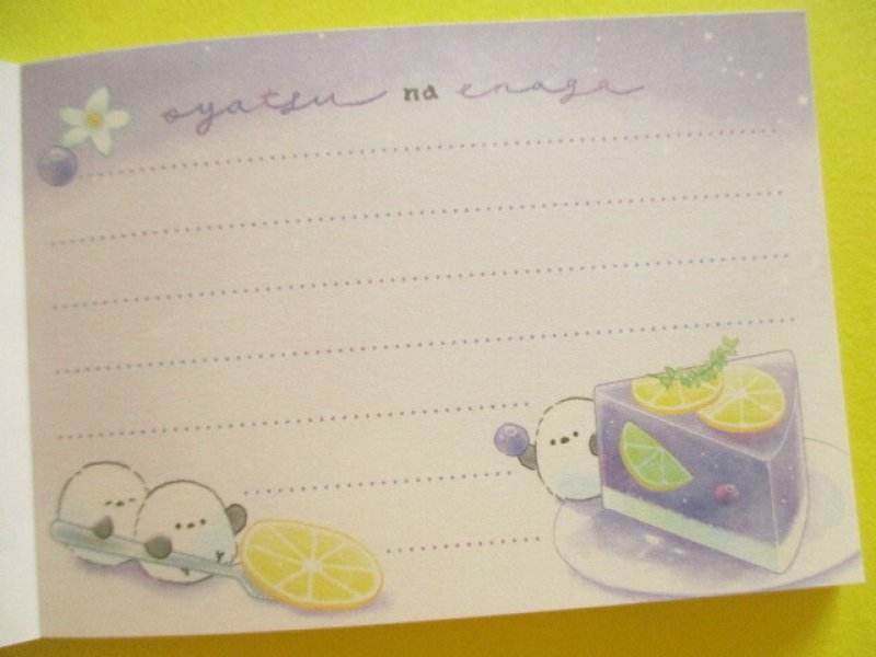 Photo2: Kawaii Cute Mini Memo Pad ずっとシマエナガ Kamio Japan *おやつなエナガ (234388)