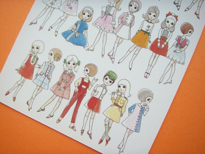 Photo2: Macoto Japanese Retro Illustration Postcard Cute Girls *12