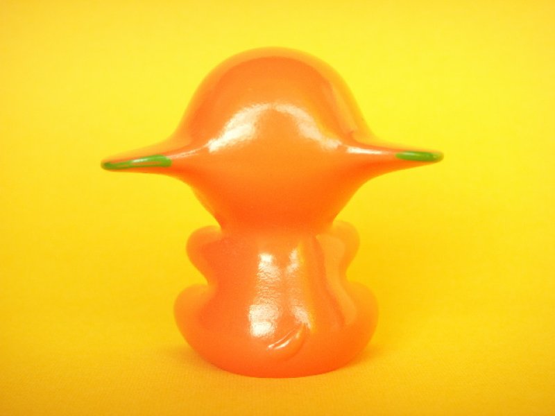 Photo2: Kawaii Elephant Mini Rubber Doll Kitschy Toy Orange Novelty