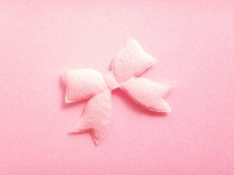 Photo2: 10 pcs Kawaii Cute Craft Supplies Padded Ribbon Bow Applique Polka Dots Pink