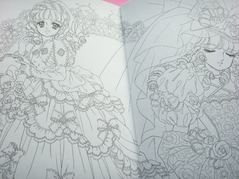 Photo3: Cute Japanese Girls Illustrations Coloring Book Joanna