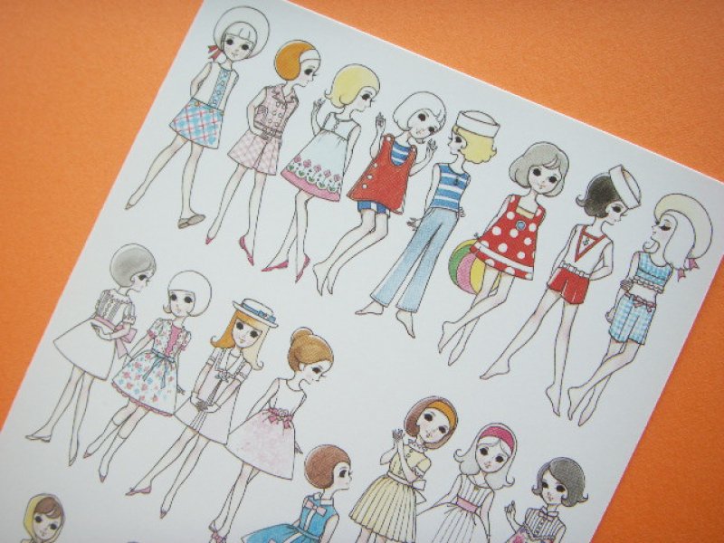 Photo1: Macoto Japanese Retro Illustration Postcard Cute Girls *14