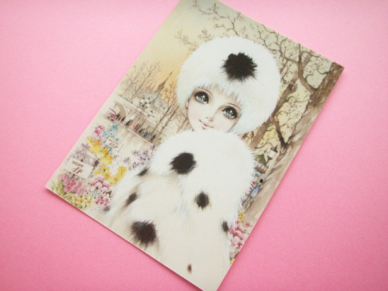 Photo1: Macoto Japanese Retro Illustration Postcard Cute Girls *23 (1)