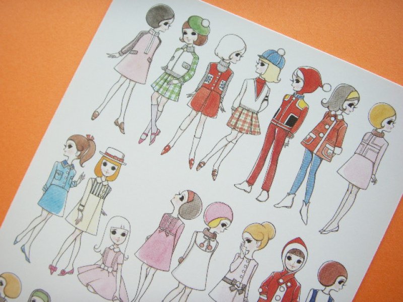 Photo1: Macoto Japanese Retro Illustration Postcard Cute Girls *10