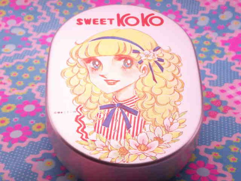 Photo2: Kawaii Cute Vintage Bento Tin Box Sweet Koko Retro Girl Japan 1970s