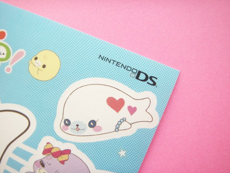 Photo3: Kawaii Cute Mamegoma Small Sticker Sheet Nintendo DS Novelty