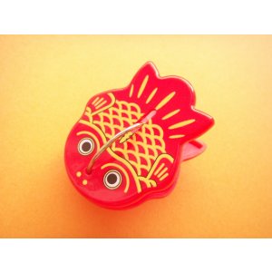 Photo: Red Kingyo Goldfish Paperclip Stationery Novelty Goods